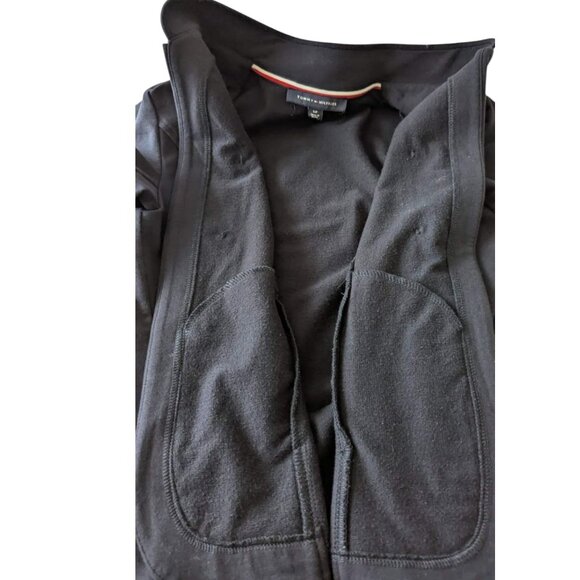 TOMMY HILFIGER | Navy Blue Military Band Open Ponte Blazer - Picture 7 of 7